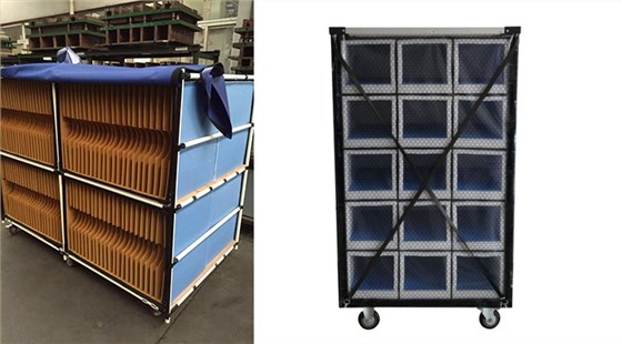 蘇州某倉儲公司折疊中空板周轉(zhuǎn)箱方案